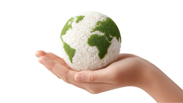 Hand Holding Earth Globe: Sustainability and Environment