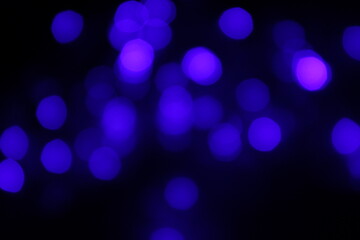 Glitter light effect with blur and bokeh. Abstract background with blue sparkles flares. Overlay effect of magic glow, snow or shine isolated on transparent background, photo realistic set
