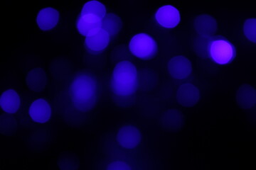 Glitter light effect with blur and bokeh. Abstract background with blue sparkles flares. Overlay effect of magic glow, snow or shine isolated on transparent background, photo realistic set
