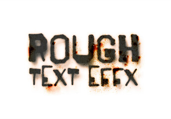 Rough Text Effect Mockup
