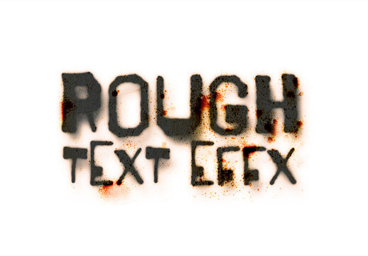 Rough Text Effect Mockup