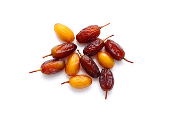 Tasty sweet dried dates isolated on white