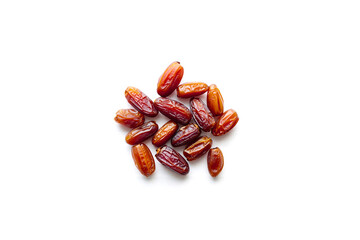 Tasty sweet dried dates isolated on white