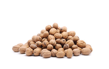 Walnuts isolated on white background