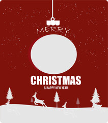 New Christmas Vector Design. Christmas and New Year background with gifts in winter. Christmas card. Vector illustration.