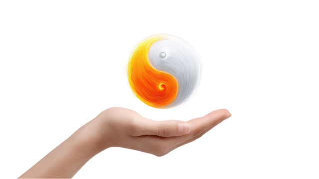 Hand Holding Yin Yang Symbol: Balance, Harmony and Spirituality
