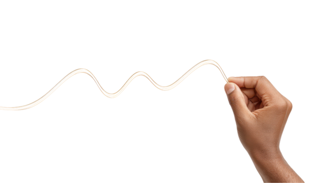 Hand Drawing a with a Thin Filament