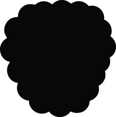 Silhouette vector scalloped edge circle shape design Illustrator