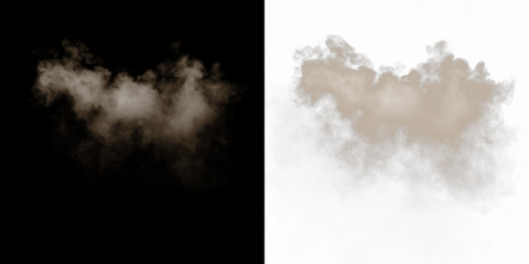 Smoke overlay illustration featuring soft, wispy clouds in contrasting black and white backgrounds, ideal for creative design projects and visual storytelling concepts