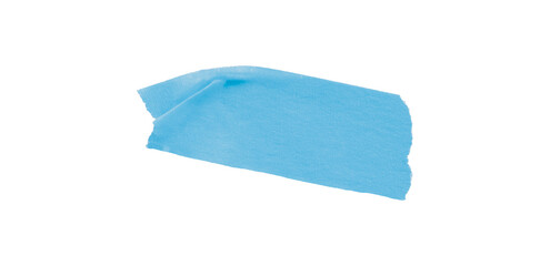 Light blue masking tape, plastic scotch, on a transparent background.