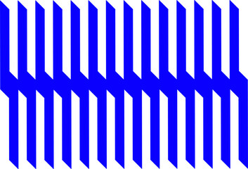 Vibrant blue geometric pattern with repeating vertical shapes forming a bold optical design, ideal for modern textiles, wallpapers, branding elements, and contemporary artwork.
