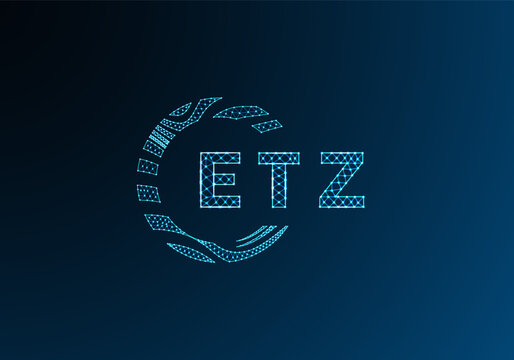 ETZ low poly letter logo vector design. ETZ lower poly logo design. ETZ unique low poly logo design.