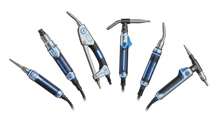 Industrial welding tools collection with modern design