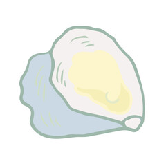 牡蠣イラスト手描きのかんたんシンプルな食品