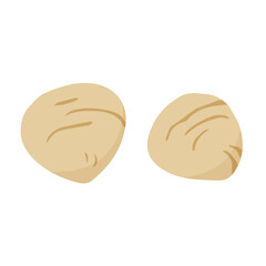 しじみイラスト手描きのかんたんシンプルな食品_輪郭なし