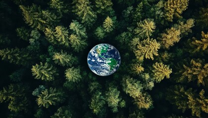 A Stunning Aerial View of a Lush Green Forest Canopy Highlighting the Beauty of Nature s Ecosystem
