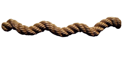 Thick Twisted Natural Fiber Rope on White