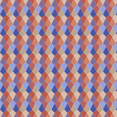 Abstract geometric background of geometric blue, red, beige shapes in the form of quadrangles.
