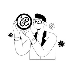 
Scientist explaining experiment data and discoveries in a professional report. PNG File On Transparent Background

