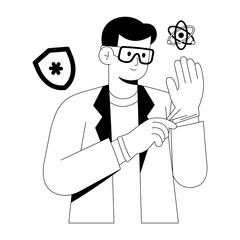 Scientists working on innovative drug research and formula creation. PNG File On Transparent Background
