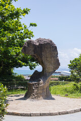Natural rock formation at Yehliu Geopark, Taiwan.