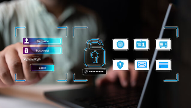 User authentication system with username and password. Securing accounts with strong passwords and enabling multifactor authentication on a computer for protecting against threats.