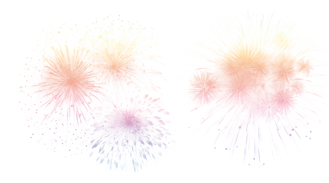 Vibrant abstract paint splatters and powder bursts in gradient colors - Powered by Adobe