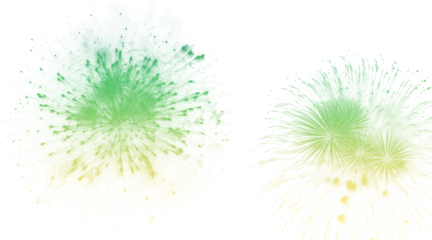 Vibrant green and yellow paint splashes forming an abstract background texture.