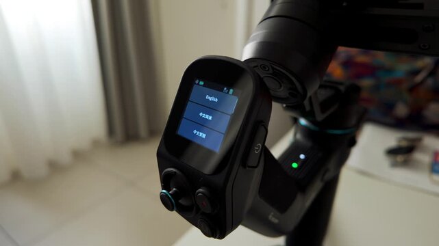 The FeiyuTech Scorp Mini 3 Pro, 4-in-1 Gimbal Stabilizer For Vloggers And Content Creators. Close-up Shot