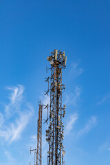 Obraz premium Cell tower on Mount Guaza. Tenerife, Los Cristianos, Canary Islands.