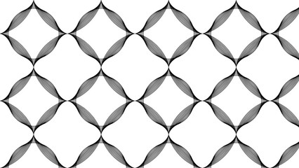 Fototapeta premium Abstract black and white seamless geometric pattern vector for luxury fabric, wallpaper, or metal grid backdrop design illustration