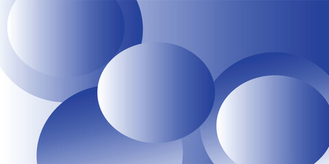 Shiny blue abstract background with 3D spheres and curved shapes
