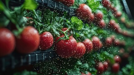 Fresh Tomatoes in Hydroponic Farm Technology for Sustainable Food Production