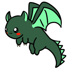 green dragon cute simple illustration
ドラゴン　ファンタジー　イラスト