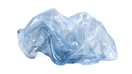 Fototapeta premium Abstract translucent fabric flowing with soft light and shadow