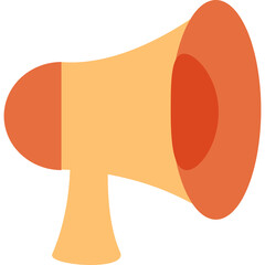 Orange Megaphone Illustration With Transparent Background Announcing News Or Making An Announcement
