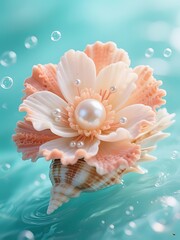A seashell blooming like a flower