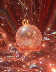 christmas background with baubles