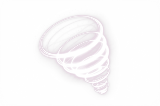 Abstract white spiral vortex illustration with smooth curves and glowing lines, creating a dynamic visual effect, ideal for backgrounds and overlays in creative projects