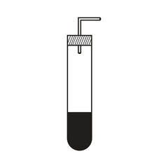 Lab flasks test icon, flask vector icon, chemistry laboratory black outline and filled version,  laboratory chemical glassware equipment. on white background.