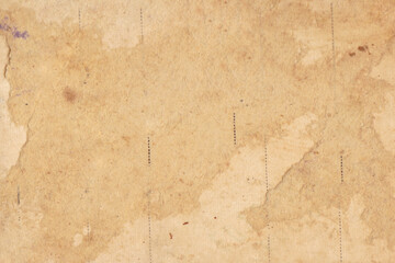 Old Torn Paper Texture Background. Ripped vintage antique messy paper. Brown rustic parchment paper sheet with space for text