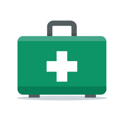 Obraz premium First Aid Kit Medical Emergency Box Vector Illustration