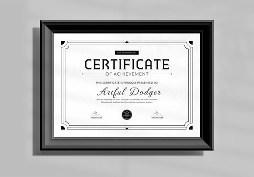 Certificate Template Layout