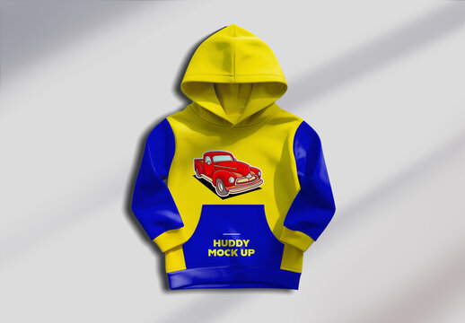 High Quality Kids Hoodie Mockup Template