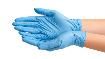 Blue Surgical Gloves - Healthcare and Safety
