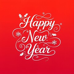 Happy New Year Typography