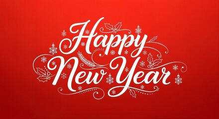 Happy New Year Typography