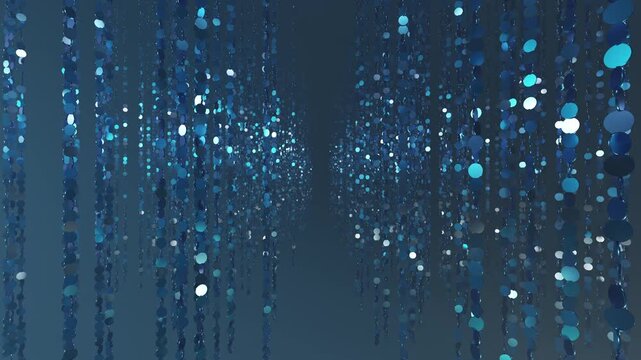 Abstract blue glitter background with sparkling sequins