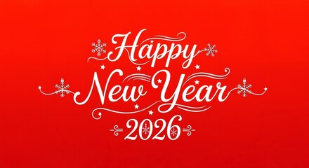 Happy New Year 2026 Typography