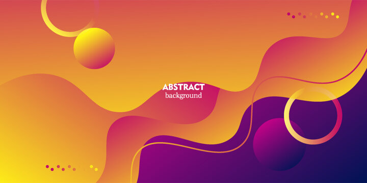 Abstract orange and purple gradient wave paper cut banner background. Fluid pattern design concept element. Vector eps10 - Powered by Adobe